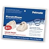 Petmate Fresh Flow Dog and Cat Filter Replacement for Deluxe Fountain, 6-Pack