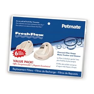 Petmate Fresh Flow Dog and Cat Filter Replacement for Deluxe Fountain, 6-Pack