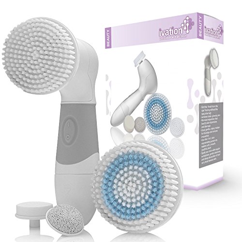 Ivation waterproof 5 in 1 body and facial rotary brush …