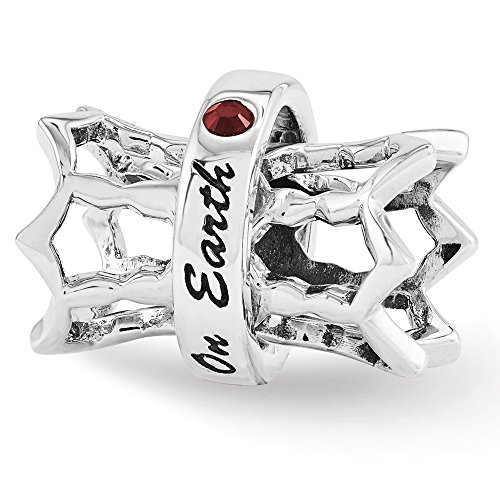 Swarovski Elements Peace on Earth Spinner Charm in Sterling Silver