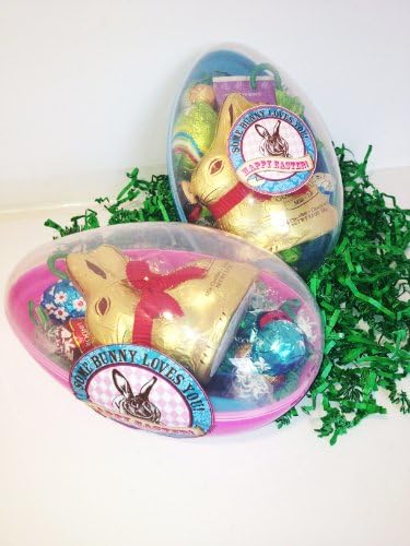 'Some Bunny Loves You' Chocolate Filled Easter Egg Basket Filled with Lindt, Ghirardelli, Cemoi and Ferrero