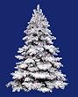 9' Pre-Lit Flocked Alaskan Artificial Christmas Tree - Multi Dura Lights