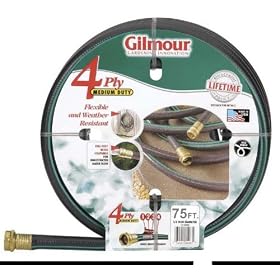 Gilmour 14 Series 4 Ply Reinforced Rubber Vinyl Hose 5 8 Inch x 75 Feet #14-58075 Black w... by Gilmour
