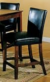 Set of 2 29"H Soho Black Leather Counter Height Barstools