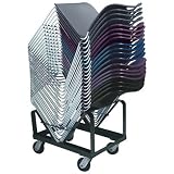 NATIONAL PUBLIC SEATING Stack Chair and Dolly - — - Lot of 1