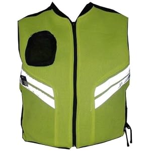 MOTORCYCLE SCOOTER Green Reflective Visibility Vest by Jackets 4 Bikes