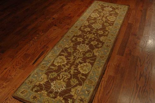 Safavieh Heritage HG343J Brown 2' 3 x 14' Handmade Wool Area Rug