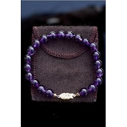 Amethyst Intentional Bracelet - 14k Gold Heart Filigree Clasp