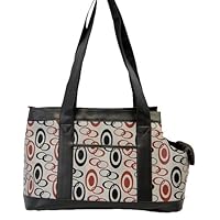 Anima Designer Print Zipper Pet Carrier Tote - Grey (One Size)