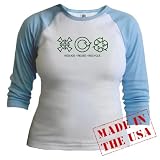 Reduce Reuse Recycle Earth day Jr. Raglan by CafePress