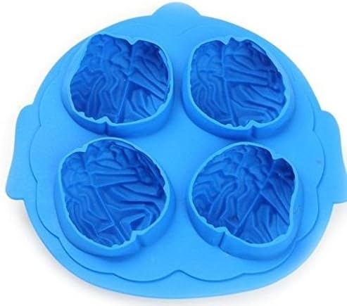 Funny-home the Brain Shape Silicone Cake Mold Ice Tray Ice Cube Mold Chocolate Mold (Random Color)