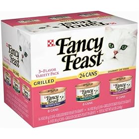 Buy Fancy Feast Gourmet Cat Food, Grilled 3-Flavor Variety Pack, 3-Ounce Cans (Pack of 24) by Fancy Feast