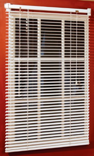 Magne 40 Inch Vinyl Mini Blind With 1 Inch Slats And 25 Inch Width