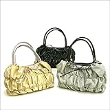 くしゅくしゅシャーリング丸型ハンドバッグ