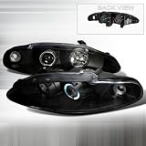 95 96 Mitsubishi Eclipse / Eagle Talon Projector Headlights - Black (Pair)