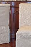 Parsons Dining Accent Chair with Personalized Suede Monogrammed Slipcover