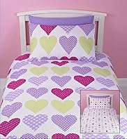 2 Pack Heart & Dot Print Bedsets