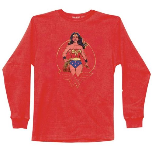  Wonder Woman - Circle Ladies Thermal Long Sleeve