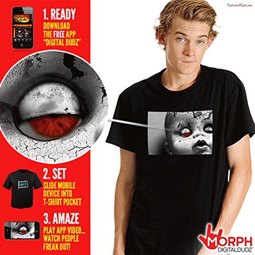 Morphsuits Men's Digital Dudz Creepy Doll Face Shirt Halloween