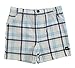 Quiksilver Baby Boys' Orange Tee Back Pack Screen Print with Plaid Shorts