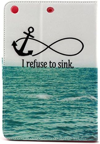 iPad Mini 3/ Mini 2/iPad Mini 1 Case Cover,iPad Mini Case,Cafeleo PU Leather Case Book Style Folio Protective Skin Cases with Stand Magnetic Smart Cover with built in credit cards ID card slots cash slot fit for Apple iPad Mini 1 / 2 / 3 (I Refuse to Sink)