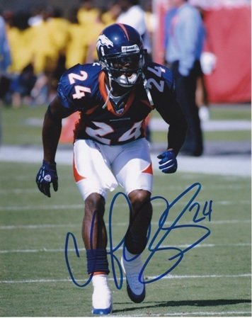 Champ Bailey Autographed/Hand Signed Denver Broncos 8x10 Photo