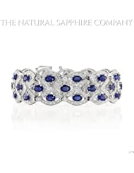 18K White Gold Bracelet with 21.06ctw Blue Sapphires and 3.95ctw diamonds