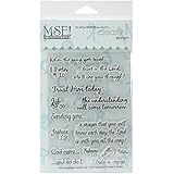 MSE Stamp Sheet, 4 by 6-Inch, Inspirational, Clear