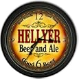 Hellyer 's Beer and Ale Black Cascading Pub Style Wall Clock