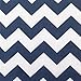 Big Chevron Poly Cotton Navy 60 Inch Fabric by The Yard (F.E.)