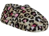 51z3gBk1r5L. SL160  Capelli New York Pop Calico Leopard Print Moccasin Toddler Girls Indoor Slippers Natural Combo 4/5