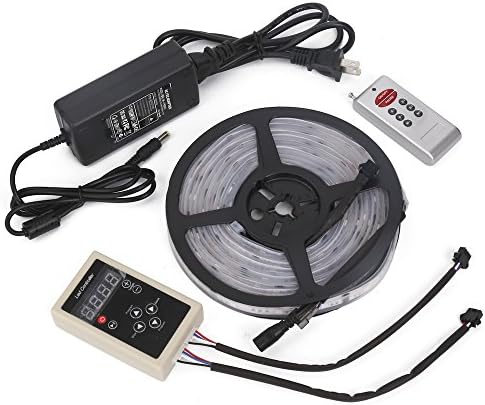 Dimmable 5M SMD 5050 Waterproof 300LEDs RGB Color Changing Flexible LED Strip Light, remote color & speed contrl, more than 100 programs to choose (RGB)