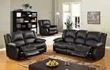 3pc Traditional Modern Recliner Leather Sofa Set, MH-4607-S1