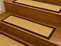 Casual Elegance 9" x 29" Natural Fiber Sisal Carpet Rugs Stair Treads, Cotton Binding (Custom Size and Color Available / Set of 13)