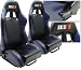 All Products : RS Style PVC Racing Seats Black/Blue w/ Ralli Logo