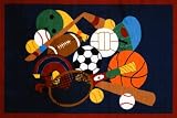 Roule Fun Time Collection Sports America 19X29 Inch Kids Area Rugs