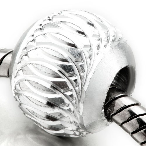 Pattern Aluminum Beads Fits Pandora Charm Bracelet