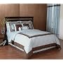 Blue and Chocolate Hotel Spa Collection Duvet Cover 6 piece Bedding Set - King Size