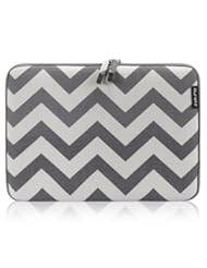 CE: Runetz - 11-inch Chevron GRAY Soft Sleeve Case Cover for MacBook Air 11.6" and Samsung Chromebook 11" HP & Acer Laptop - Chevron Gray - Runetz