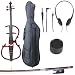 Cecilio 4/4 CECO-2LW Red Mahogany Metallic Electric Cello with Ebony Fittings in Style 2 (Full Size)