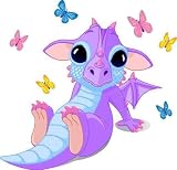 Cute Sitting Baby Dragon - 18