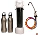 Zuvo ZPS121 Water Purator Charcoal with Chrome Faucet and 2 Stainless Steel Water Bottles