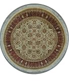 60 x 62 Double Knott Pak Persian Design Area Rug with Wool Pile - | a 6x6 Round Rug | An Authentic Hand Knotted Pak Persian High Quality Rug