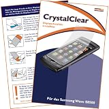 mumbi Displayschutzfolie "CrystalClear" f�r Samsung S8500 WAVE - S8500 - Displayschutz unsichtbar! OHNE Klebstoff! EXTREM Kratzfest! Displayschutz Samsung S8500 WAVE! - 