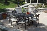 5-pc Farfalla 60 Round Dining Set (Table + 4 Chairs) by Alfresco Home - Antique Wine (22-7302-AW)