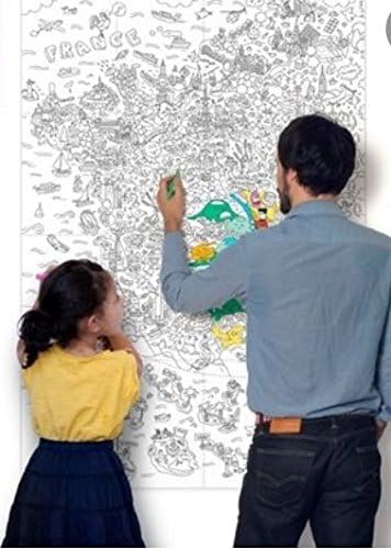 Oh my [OMY] Big size! Picture coloring posters EE France 1.15m x 0.80m GIANT COLORING POSTER EE FRANCE