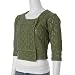 Cute Options Crochet Square Neck Cropped Sweater, Small, Olive