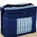 Large Cool Bag Family Sized striped in blue 25Ltr