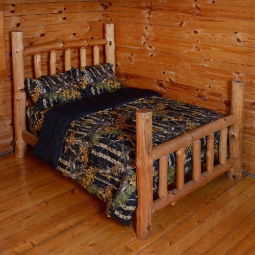 Twin Reversible Black Camo 4 Piece Comforter & Sheet Set