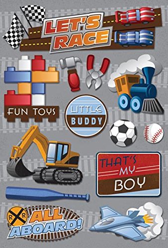 Karen Foster Design Acid and Lignin Free Scrapbooking Sticker Sheet, That's My Boy